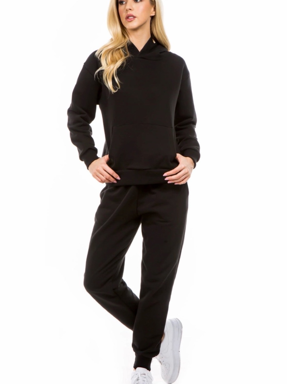 Women’s Black Jogger Track Pants - Comfortable Everyday Fit